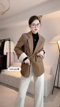 【小乔定制】高级感西装女气质修身收腰显瘦加厚外套上衣