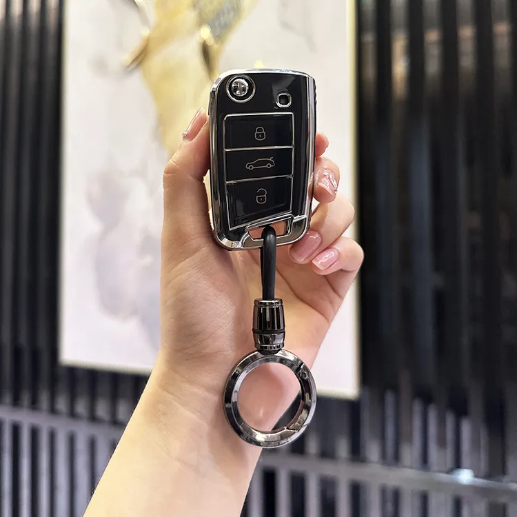 花星海大众朗逸钥匙套宝来id4车高尔夫帕萨特凌渡L途昂Xcrozz扣包