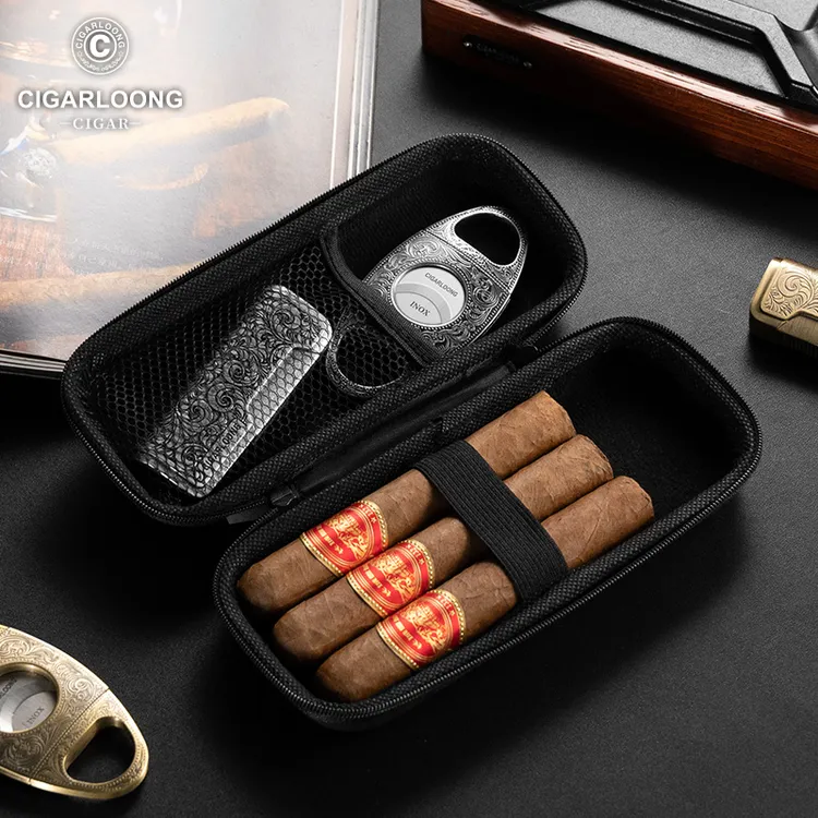 CIGARLOONG茄龙雪茄包安全PU便携包大网兜可收纳雪茄工具CH-24DL2
