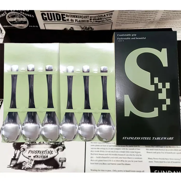 【6支礼盒】不锈钢伯爵勺子家用创意吃饭喝汤钢勺套装