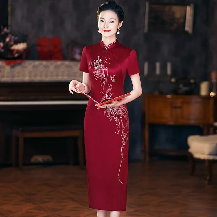 喜婆婆妈妈装2025新款爆款婚宴礼服岳母婚宴装婚宴场合女装旗袍裙