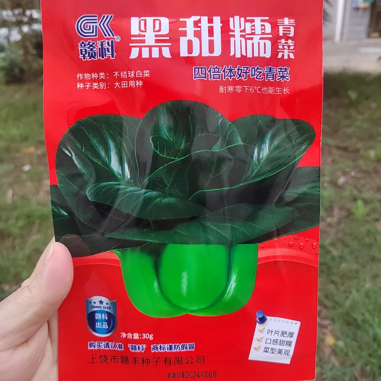 【热卖】黑甜糯青菜种子好吃青菜种子籽黑叶矮萁高产耐寒春秋季播种