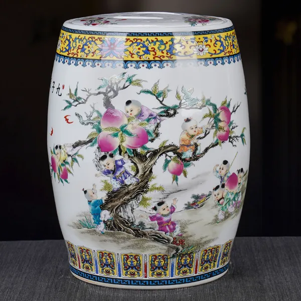 陶瓷米缸特大号米桶青花瓷中式20斤腌泡菜密封防潮防虫水缸储物罐