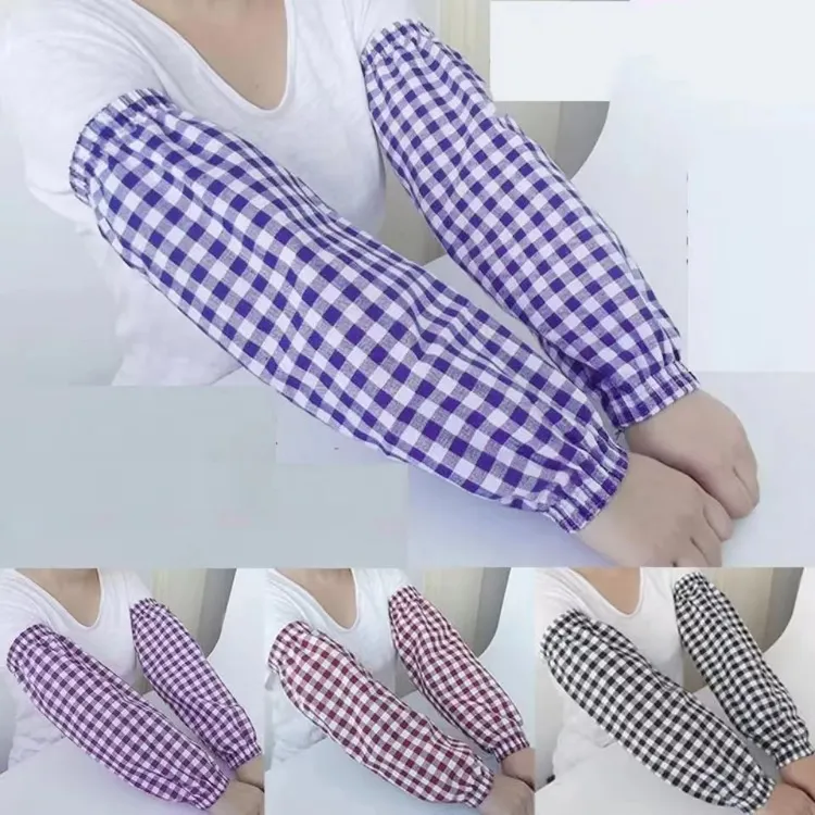 劳保套袖夏季纯棉男士全棉袖套长款工作加厚宽松防嗮薄款透气防油