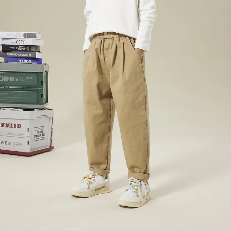 男童长裤儿童春秋款男孩休闲裤子青少年中大童秋装新款薄款水洗棉