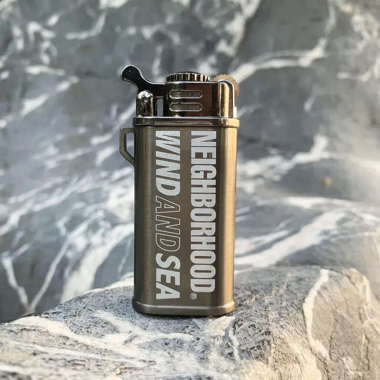 NH余文乐同款打火机翻盖砂轮打火机推荐锌合金网红款充气打火机