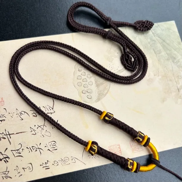 纯手工编织高货吊坠绳男女款八对拉调节质感金刚结绳子高档高端