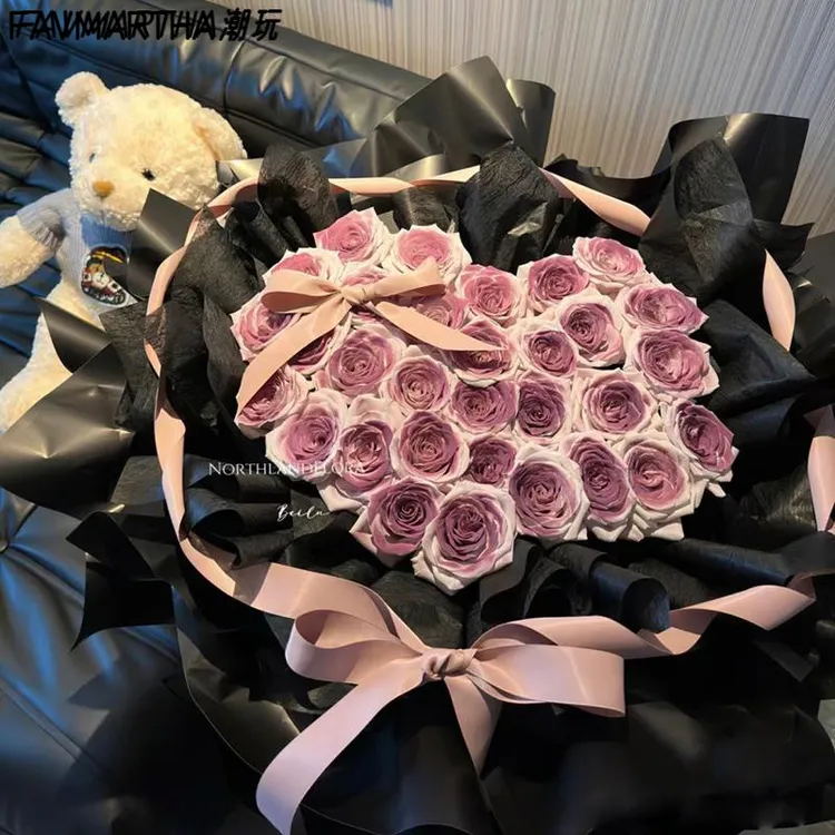 七夕情人节乌梅子酱情人永生花玫瑰毕业季花束仿真香皂花送闺蜜生