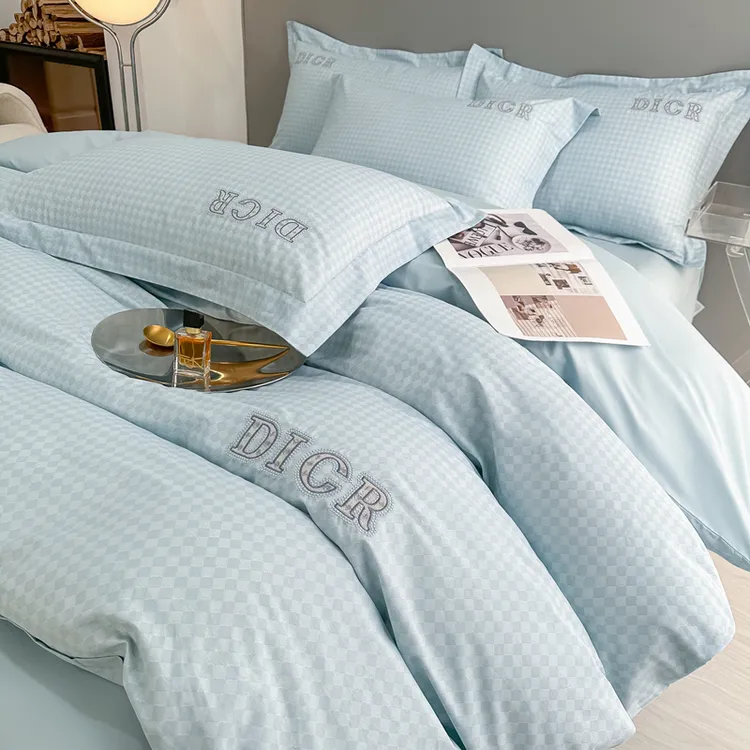 2024新款100%全棉欧式款高端刺绣60支绣花欧式轻奢简约床品四件套