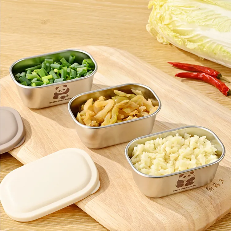 304不锈钢酱杯带盖番茄沙拉碟迷你调味碟密封酱料杯蘸料盒佐料