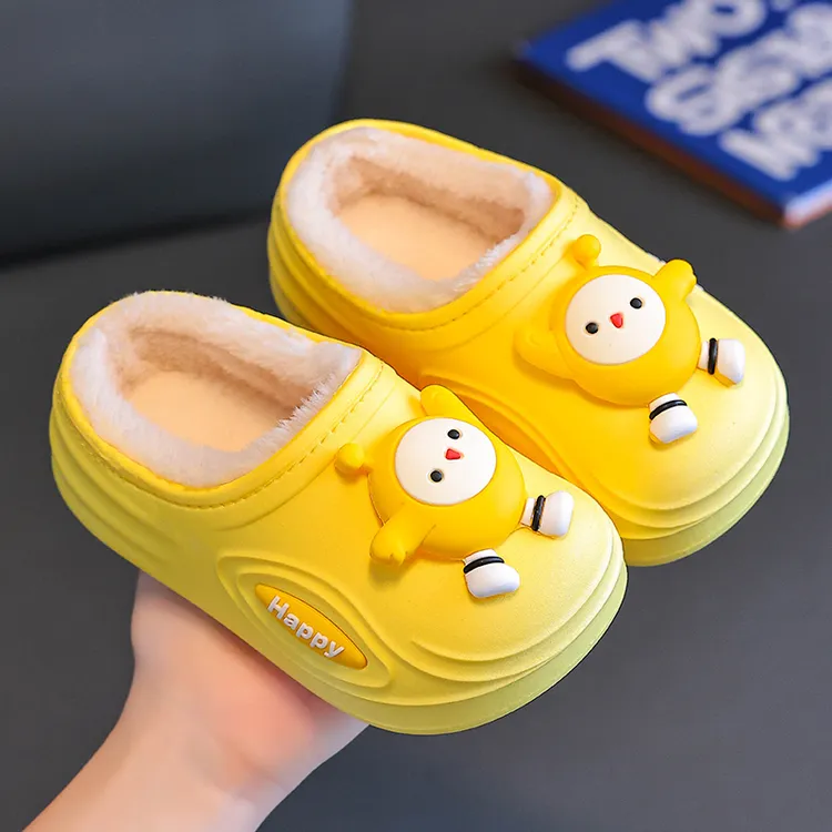 蛋仔派对儿童棉拖鞋可爱男童女童室内卡通宝宝拖鞋保暖冬季防水
