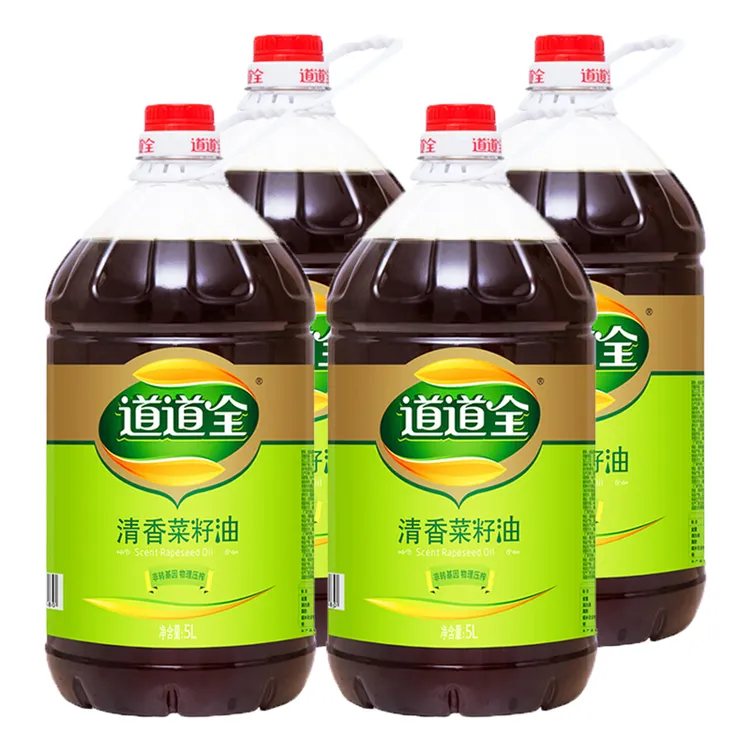 道道全5L*4桶清香菜籽油 大桶装非转基因家用食用油整箱批发20升