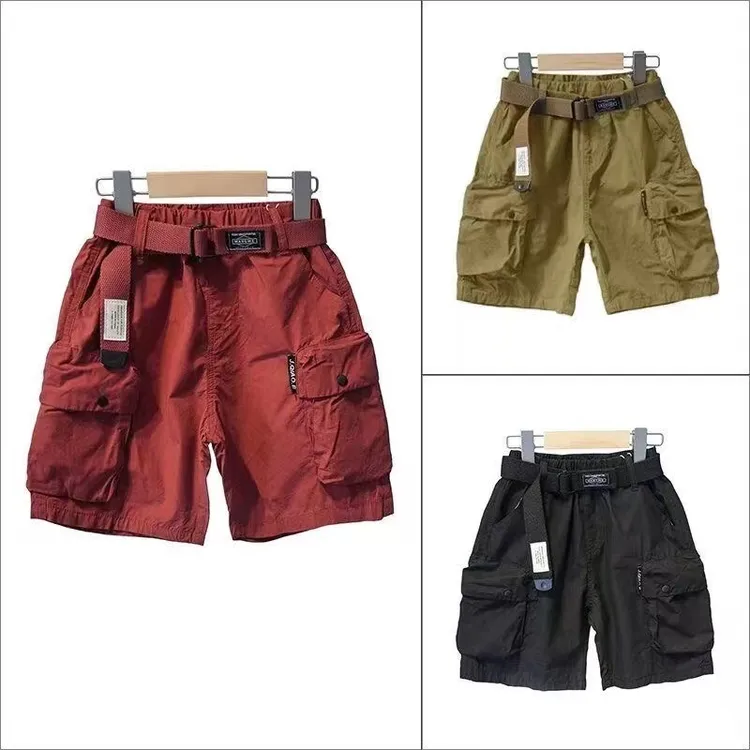 【工装短裤】男童工装短裤2024夏季新款男孩五分裤中裤七分裤