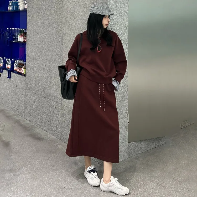 n9休闲套装女2024年秋季新品宽松休闲气质套装裙时尚显瘦坎肩长袖