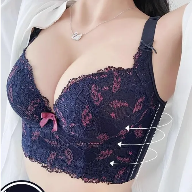 纤塑型第四代调整型内衣中厚杯小胸聚拢文胸收副乳防下垂五扣文胸