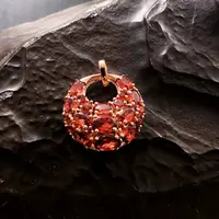 925银耳饰 石榴红了系列，称心如意精致优雅如意手工吊坠1900024