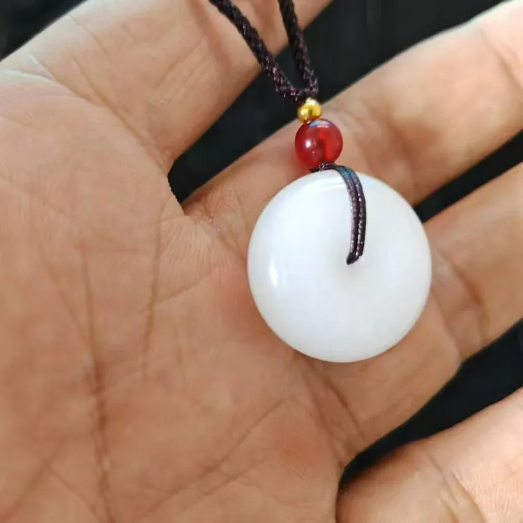 新疆金丝玉平安扣吊坠