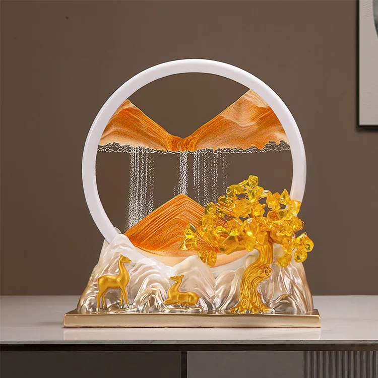 发财树流沙画摆件家居饰品客厅玄关电视柜酒柜装饰品乔迁新居礼品