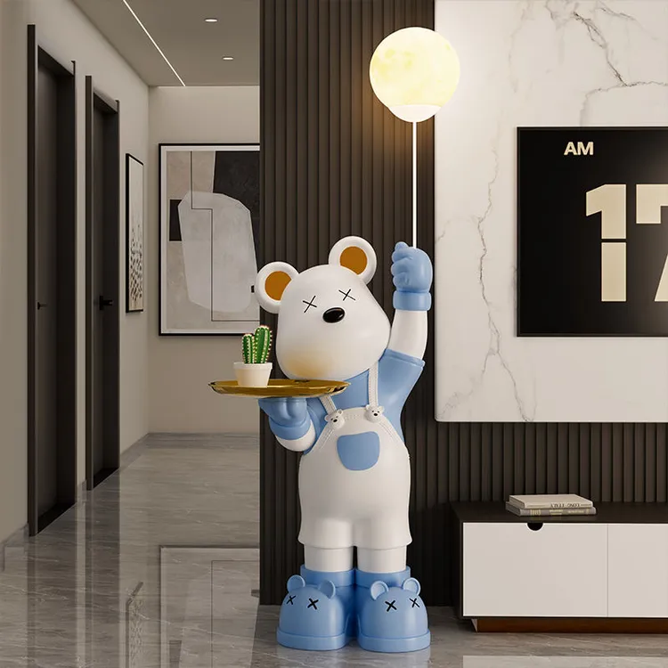 暴力熊落地摆件月球灯客厅大型电视柜沙发旁家居装饰新房搬家礼物