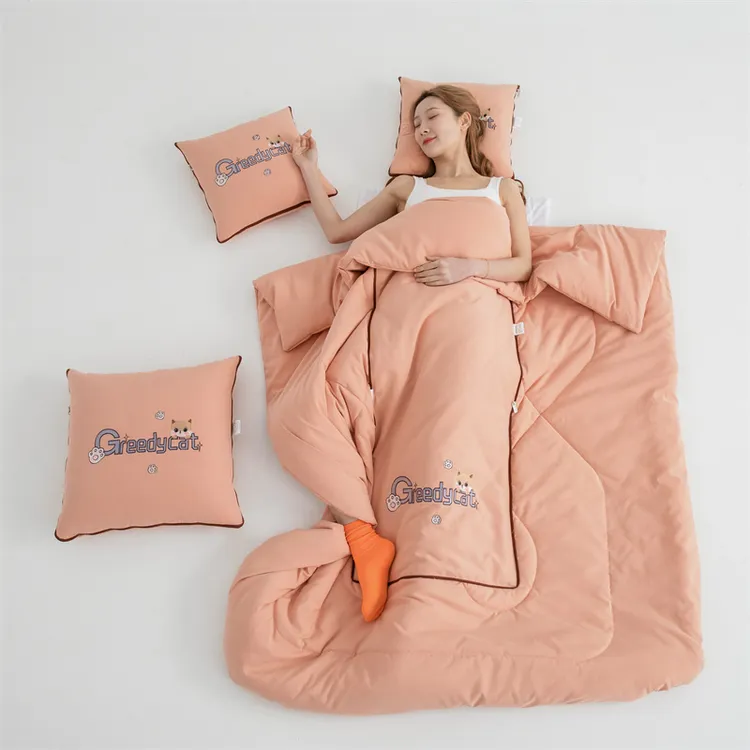 二合一抱枕被子办公室沙发汽车午睡空调被折叠靠垫枕头靠枕四季款