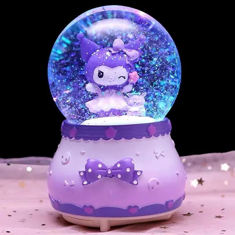 库洛米水晶球音乐盒八音盒自动飘雪儿童生日礼物送女生女孩女童