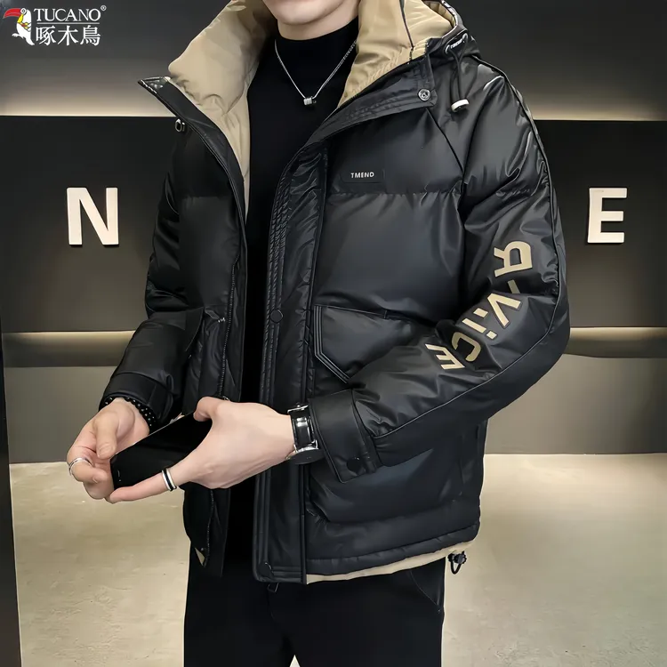 TUCANO/啄木鳥冬季新款羽绒服男士潮牌休闲保暖防寒男款连帽外套