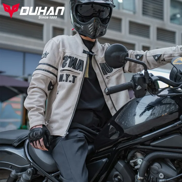 duhan/杜汉摩托车骑行服男女夏季透气外套防摔越野机车服赛车服