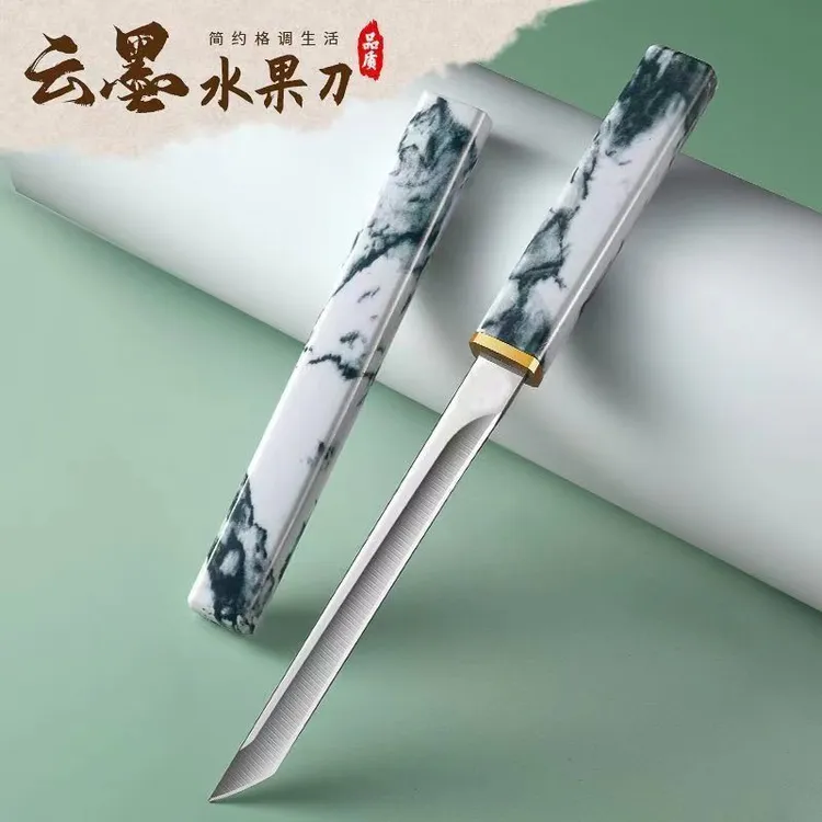 【疯抢中】锻打石云墨锋利小刀家用便捷可磨刀水果刀正品随身带