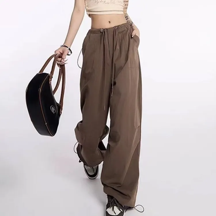 【直腿来袭】  美式街头宽松休闲显瘦简约工装风休闲裤女直筒百搭