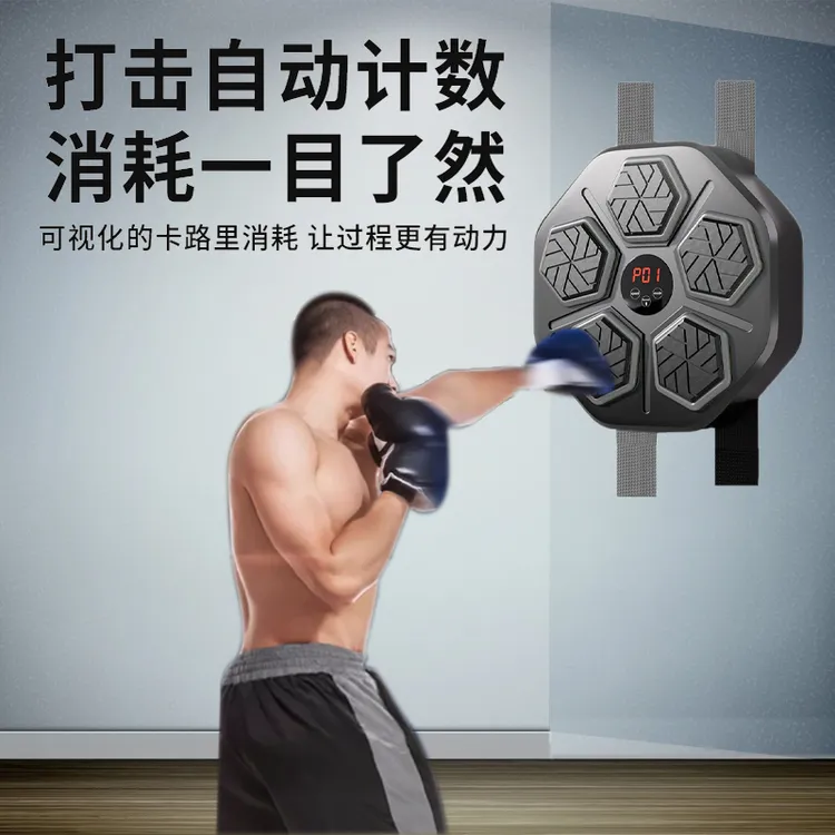 智能音乐拳击靶训练器材电子拳击沙包拳击靶挂墙散打家用解压沙袋