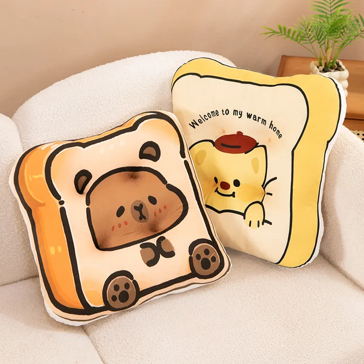 可爱面包熊熊毛绒学生椅子坐垫居家用儿童女孩榻榻米地板垫子