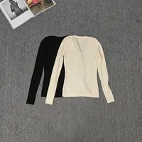 83251余小鱼 两色U领小众韩系时尚百搭温柔简约针织薄毛衣女装