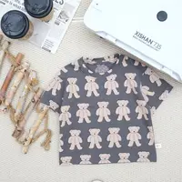 儿童夏季韩版卡通满印小熊短袖H-1185