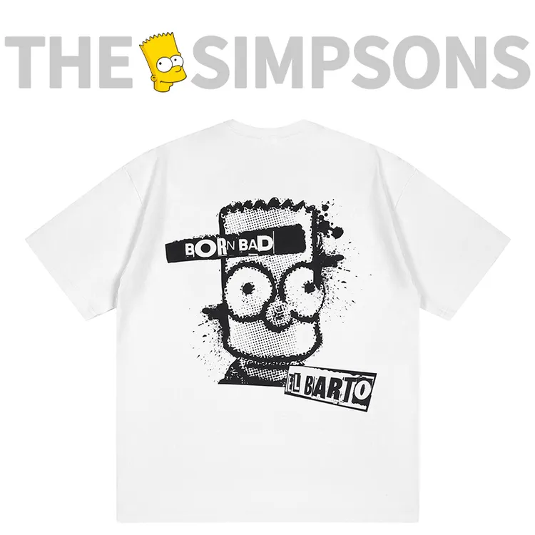 THESIMPSONS夏季休闲短袖T恤男女同款卡通情侣体恤衫SPCTE232F16M
