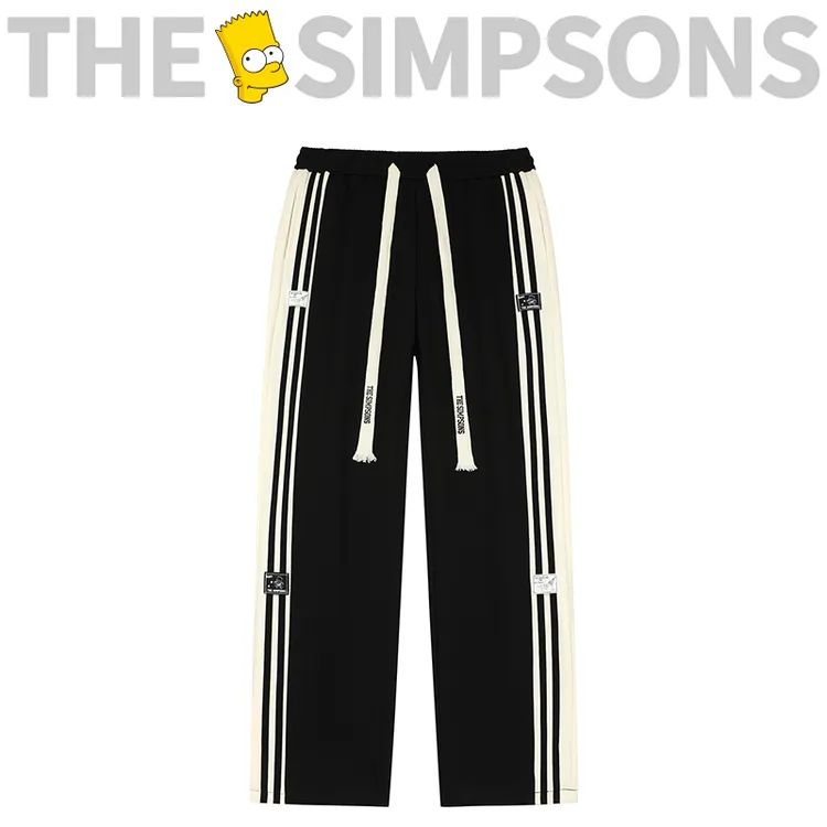 THESIMPSONS春秋撞色潮流休闲宽松直筒男女同款长裤SPCPT233F34U