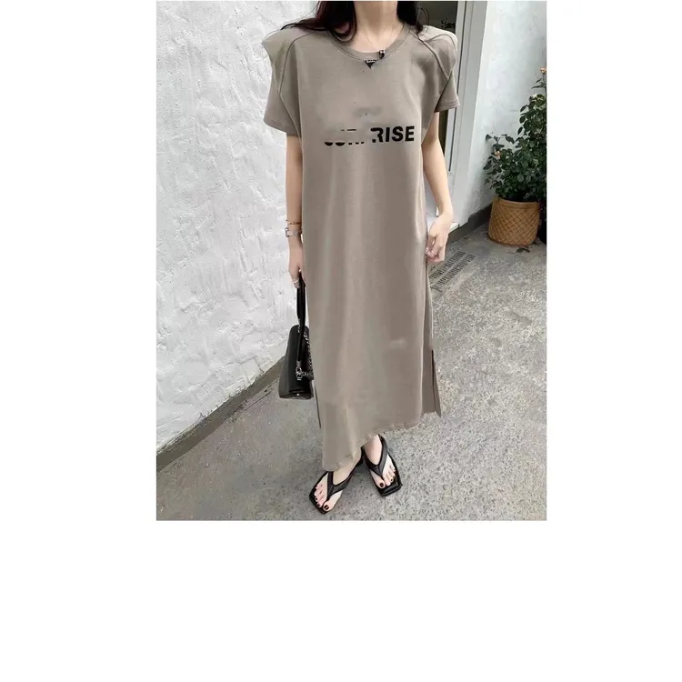 《雨桐精选7.5》圆领长款连衣裙-1059
