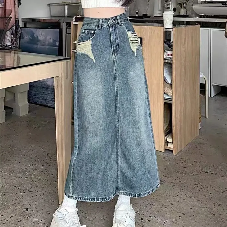 《雨桐精选3.21》牛仔半身裙-10148