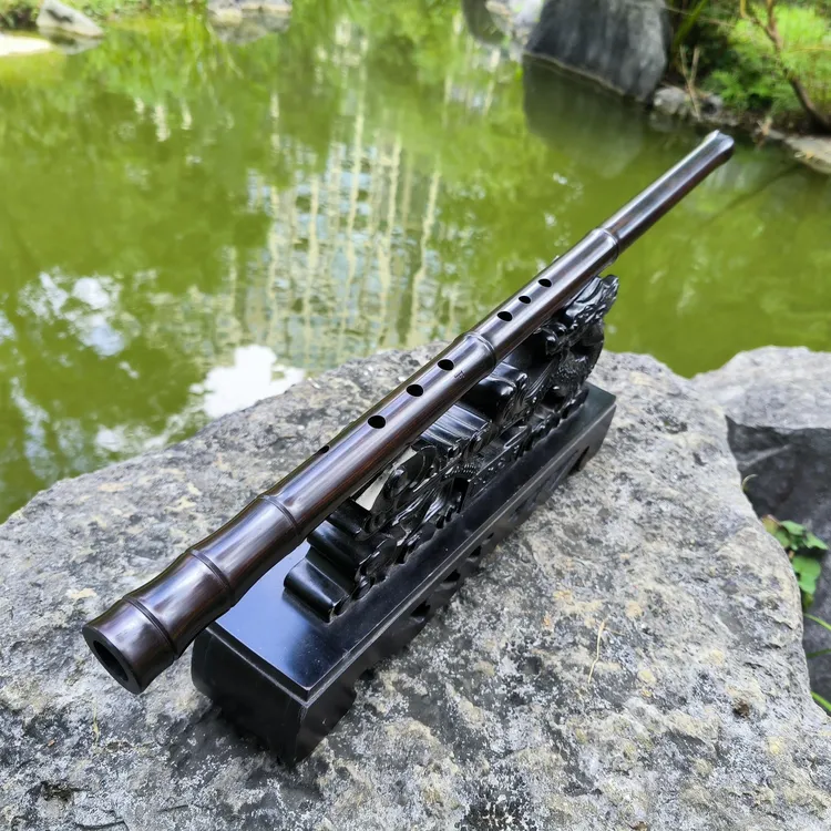 欧特海第五代紫光檀大漆洞箫八孔木箫洞箫通口新手入门箫
