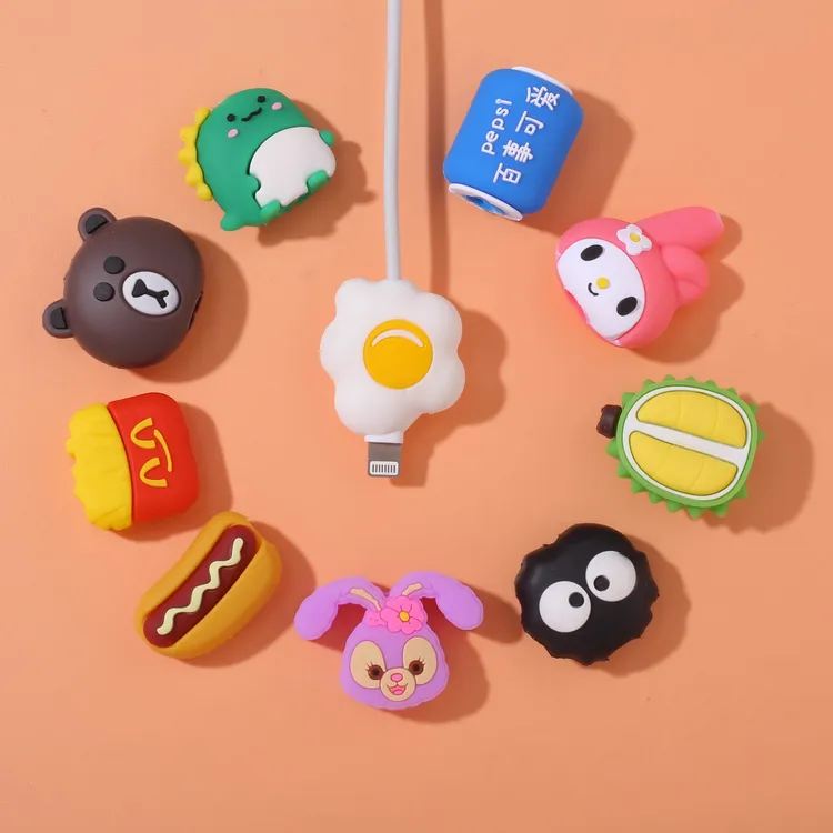 阿芒迪娜卡通咬线器安卓小米oppo华为13苹果12数据线保护套14手机