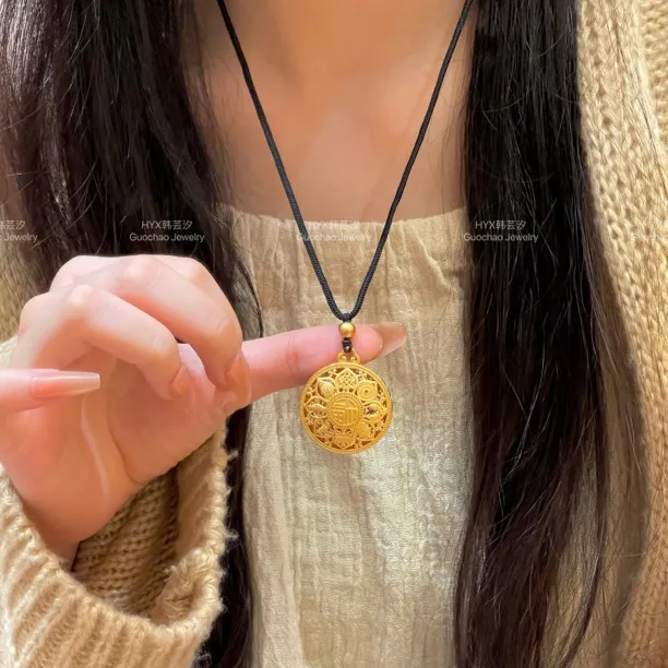 【升级版】 古法八宝大传承 吉祥福牌项链卫衣新品-027