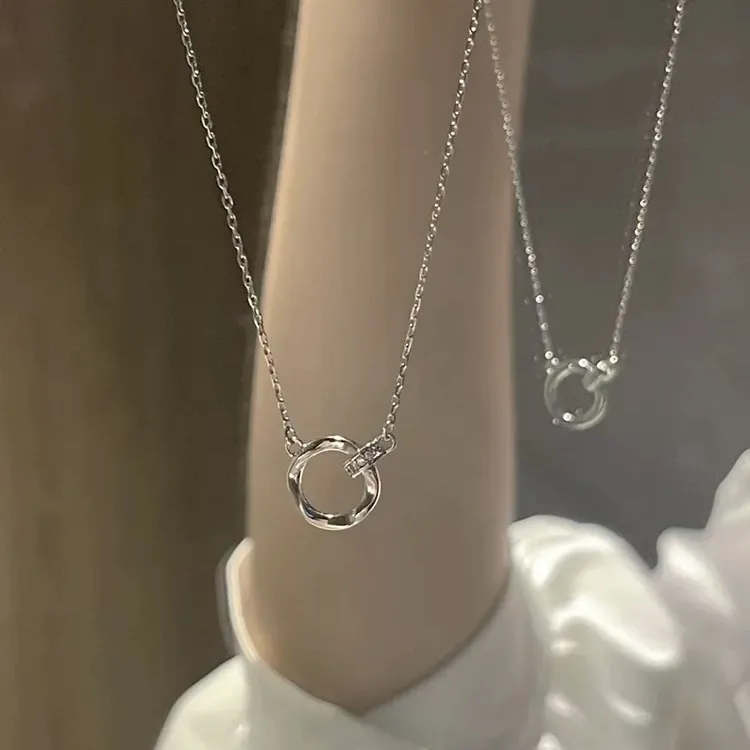 韩芸汐项链 025 莫比乌斯项链女轻奢小众高级设计感网红锁骨链