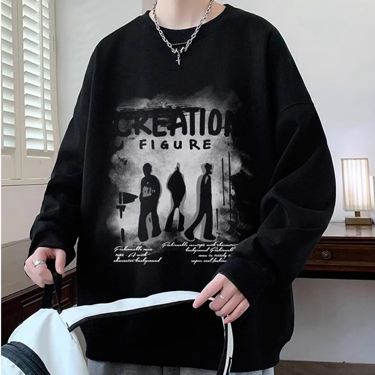 大码胖子2-300斤美式街头潮酷别致创意宽松显瘦日常百搭ins风卫衣