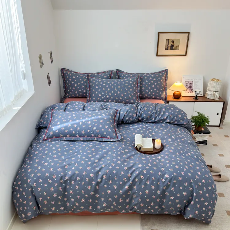 轻奢四件套床上用品全棉纯棉新款宿舍三件套床单被套罩水洗棉床笠
