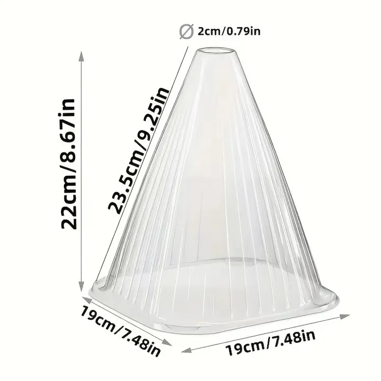 大号高22cm加厚塑料植物钟罩免受鸟类霜冻伤害育苗保护白色透明罩