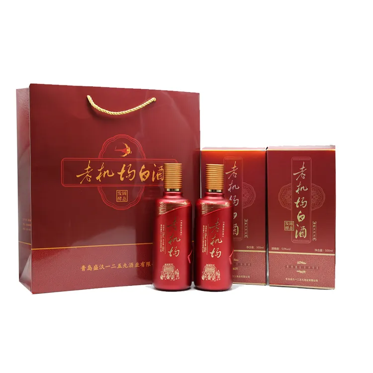 老机场53度老机场鸿福满堂清香型高度白酒礼盒53%Vol500