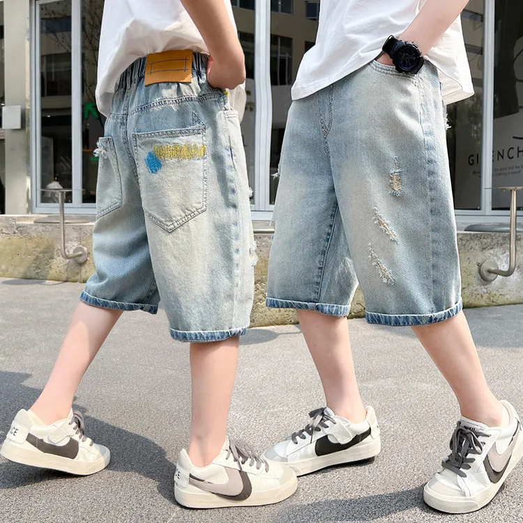 男童牛仔七分裤夏季薄款儿童休闲短裤2025新款中大童装中裤子外穿