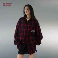【金拐子专属】BJHG秋复古格子衬衫男宽松休闲慵懒风外套女CS078