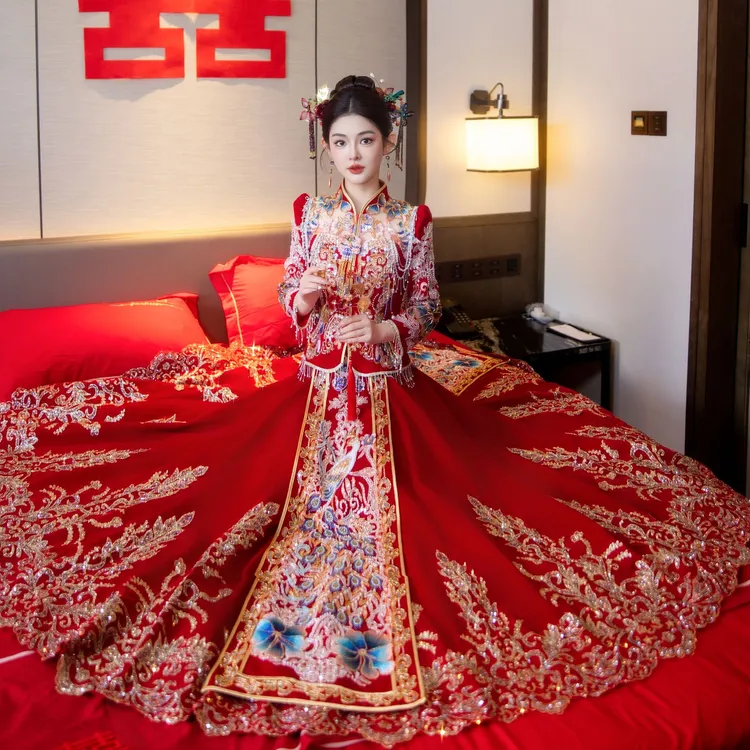 秀禾服婚礼2025新款新娘结婚嫁衣中式敬酒服秀和婚服出阁服装秀禾