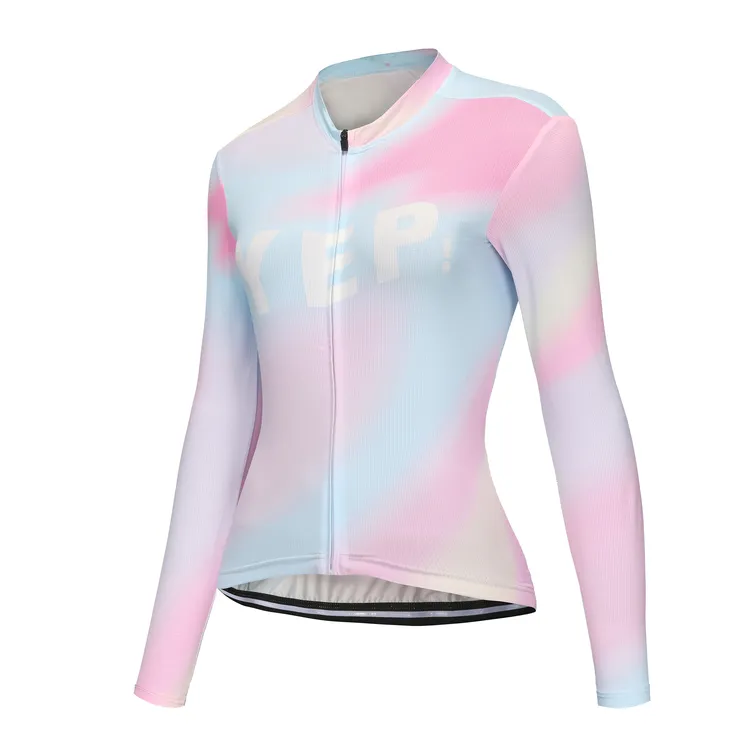 24年女款骑行长袖薄款春夏透气防晒自行车公路车服