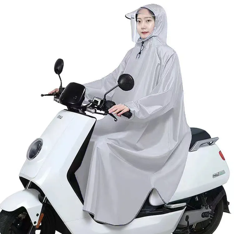 有袖雨衣电动车摩托车自行车通用雨披单人加大加厚成人男女士雨具